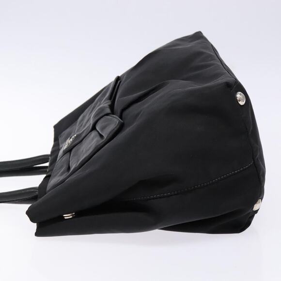 PRADA Hand Bag Nylon Silver Black - Picture 5 of 12